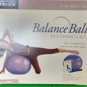 Gaiam Balance Ball Beginner's Kit Size Small Includes Pump Used